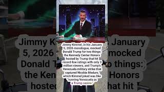 Jimmy Kimmel mocks Trump for Kennedy Center ratings, Maduro capture #trump #usa #donaldtrump