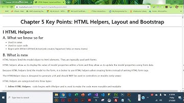 CIT218 MVC 5 Lesson5 Overview