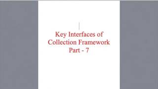 Collection Framework Interface Map (I) -  Part7