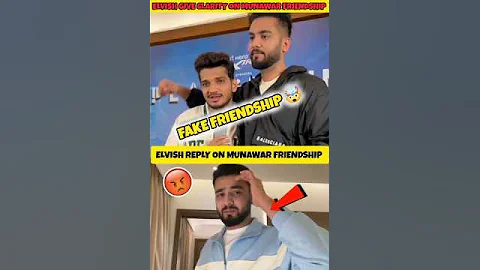 Elvish yadav reply on munawar faruqui friendship 😱 - elvish yadav vs munawar faruqui #shorts