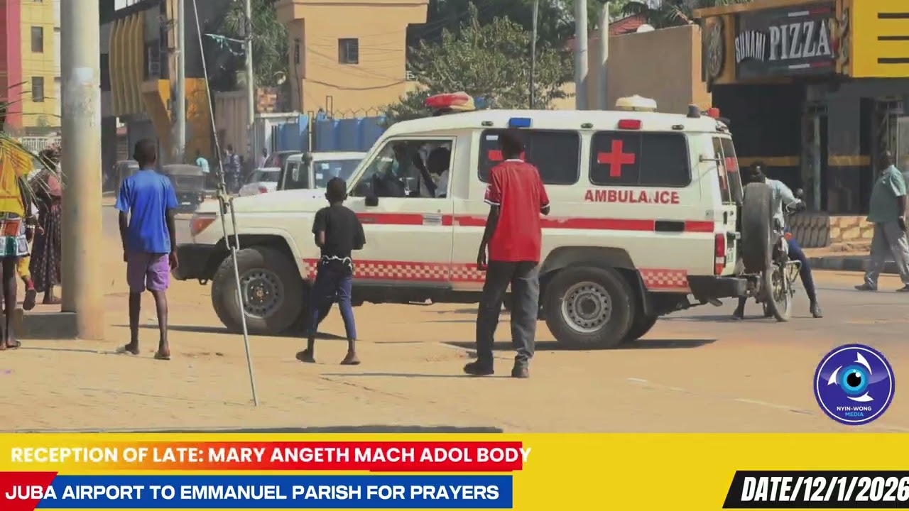 Reception of late: Mary Angeth Mach Adol Wife of Aquiela Manyuon from Juba airport to Emmanuel. 