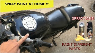 How to Spray Paint Bike Parts at Home | Spray paint Bike