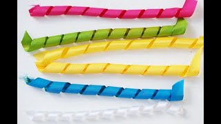 Как сделать спиральки из ленты /DIY How to make ribbon spirals / Канзаши