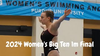 Women's Diving Big Ten Championships 2024 Final: 1m (Full Event)