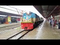 Tista Expres entering with  heavy rain in the Mymensingh Railway Station