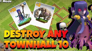 Easily defeat any TH-10 | Best attack strategy | clash of clans #th-10 #attack #strategy