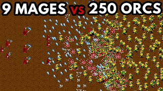 9 Mages vs 250 Orcs - WarCraft 2 FIGHT CLUB