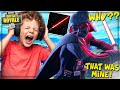 TROLLING ANGRY KID WITH *NEW* MYTHIC “DARTH VADER LIGHTSABER” IN FORTNITE! (Funny Fortnite Trolling)