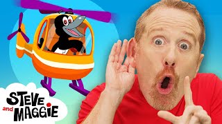 wheels bus transport adventure kids steve maggie bus train