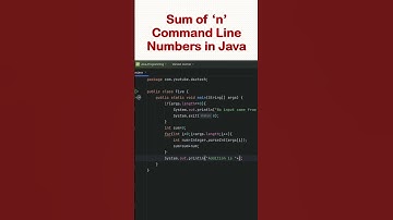 Sum of ‘n’ Command Line Numbers in Java #java #javaprogramming #coding #shorts #short #youtube