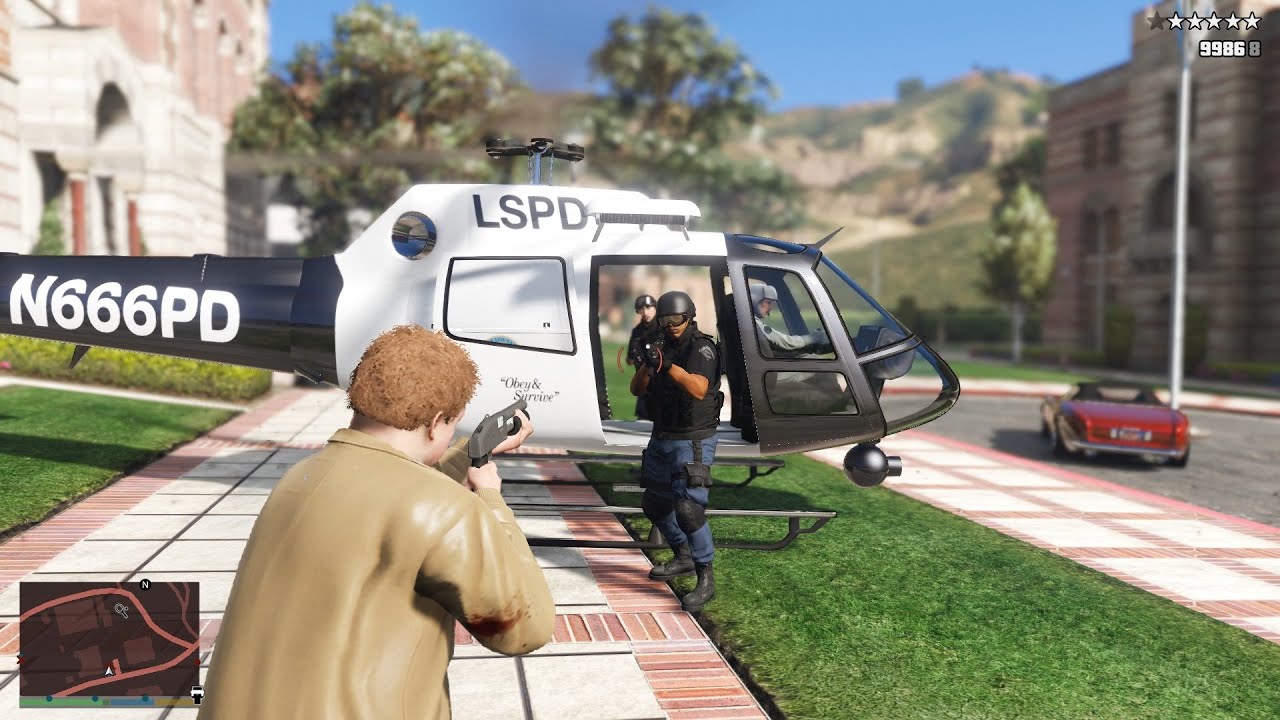 GTA V Jimmy De Santa 10 Star Rampage + Escape [R.D.E. 4.0.4] - YouTube