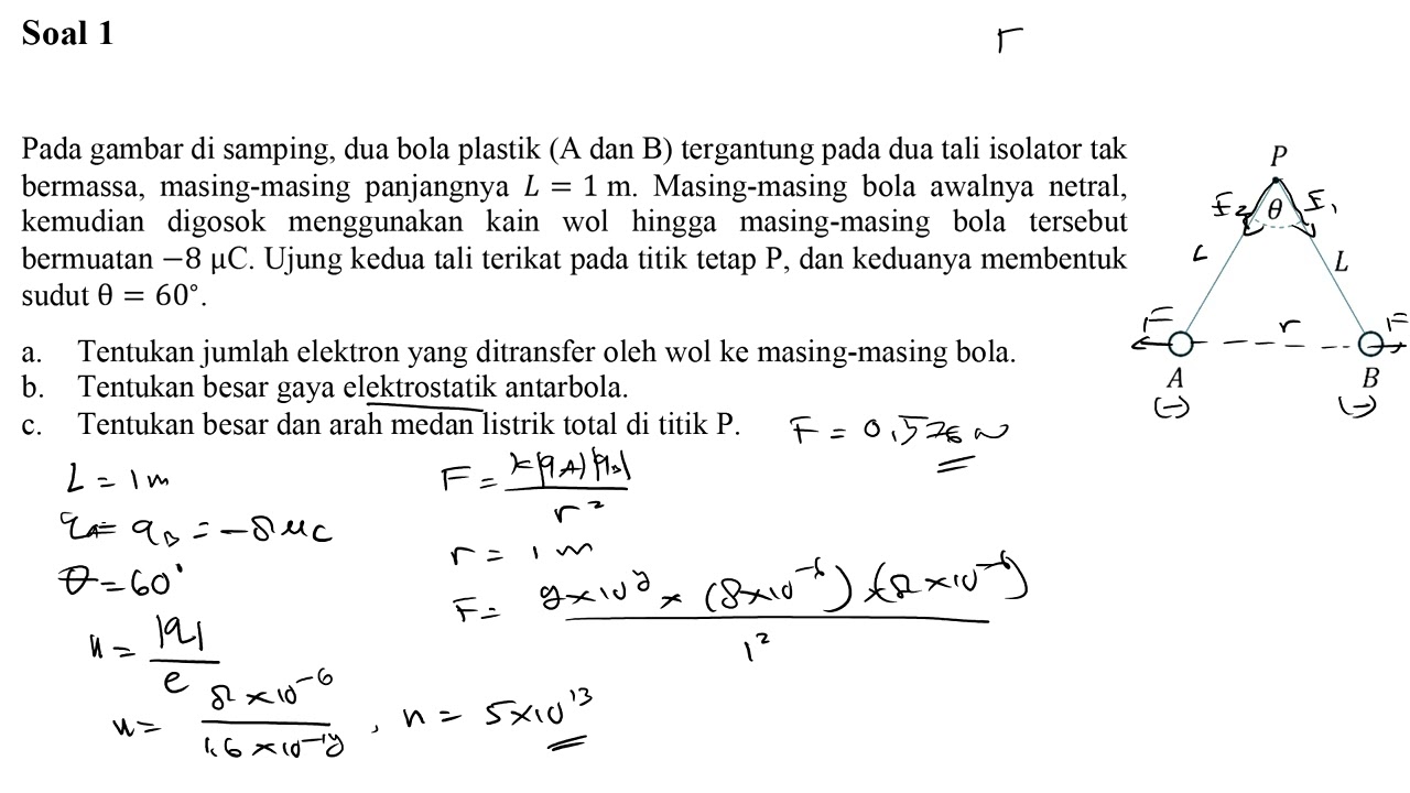 Soal Ujian 1 fisika ITB semester 2 tahun 2024-2025 no 1-sesi sabtu