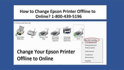 How to Change Epson Printer from Offline to Online? 1-800-439-5196