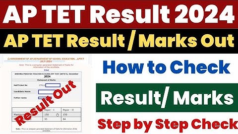 AP TET Result 2024 Kaise Dekhe ? How to Check AP TET Result 2024 ? How to Download AP TET Marks Memo