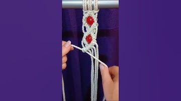 Macrame knot tutorial with beads #macrametutorial #patternknot #diy #easymacrame #basicmacrame
