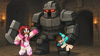My mom invited me to play Minecraft on Roblox.