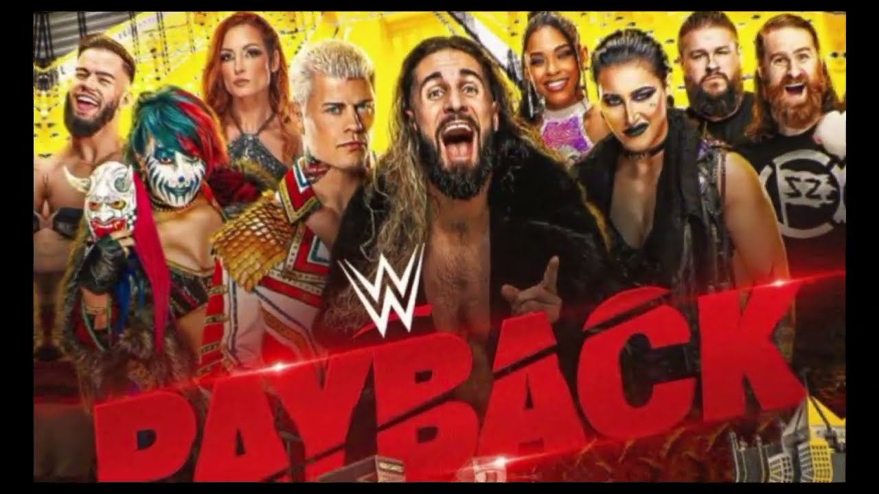 WWE payback 2023 Match card.  