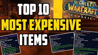 Top 10 Most Expensive Items in Classic WoW
