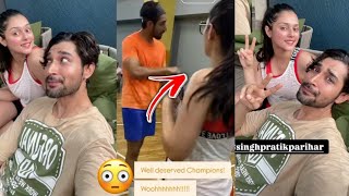 Mallika Singh and Pratik Parihar playing Badminton tournament🤩/pratillika