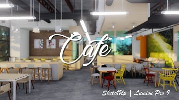 Lumion 9 pro 4K | Interior - Cafe | 3D Walkthrough | Design By - Sanjay | SketchUp