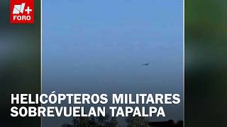 Fuerzas federales realizan un operativo en Tapalpa, Jalisco; se observan helicópteros