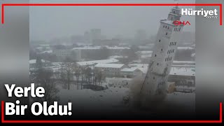 40 Metrelik Asansör 5 Saniyede Yıkıldı! 40 Metrelik Asansör 5 Saniyede Yıkıldı!