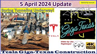 Parking Garage Milestone! Boring Progress & E Casting Expands! 5 Apr 2024 Giga Texas Update(07:35AM)