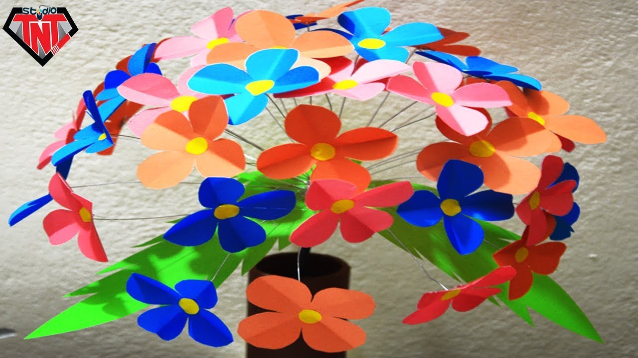 Color Paper Hydrangeas DIY Simple Paper Crafts Make Colored Paper