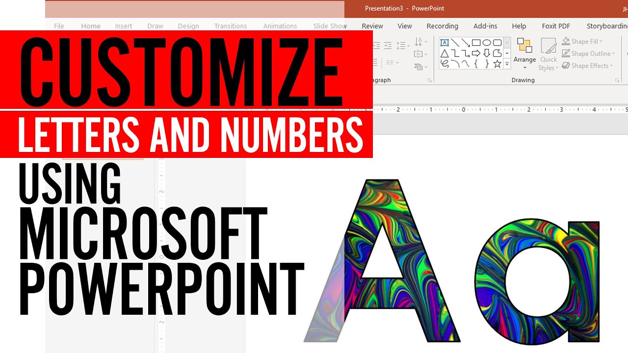 letters in powerpoint presentation