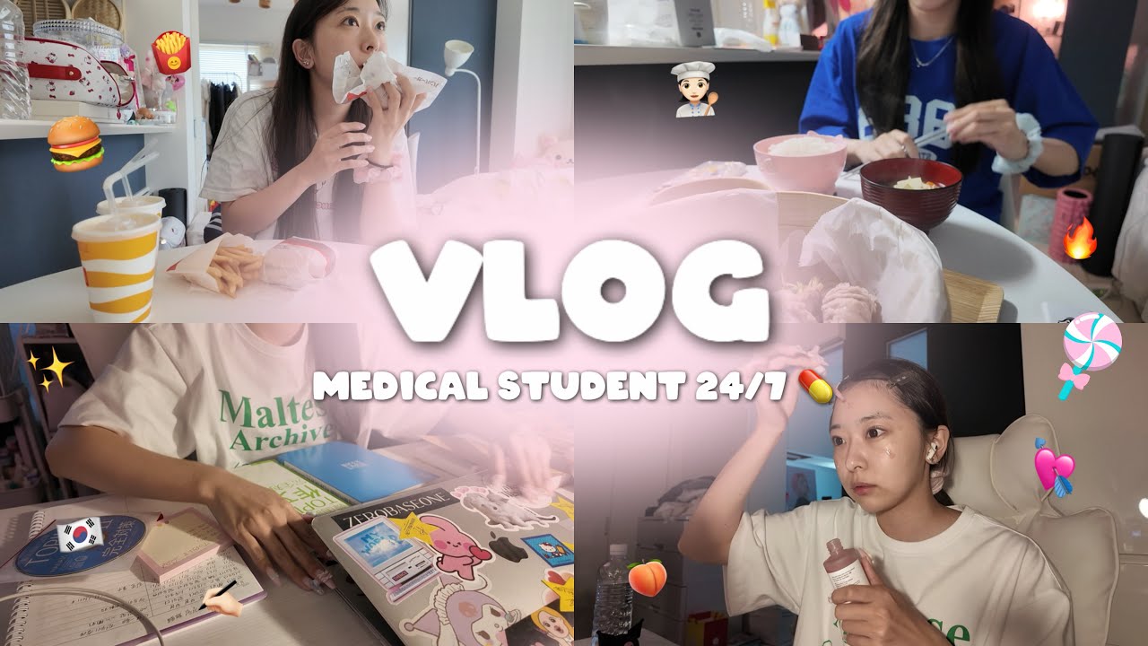 ｜VLOG｜一人暮らし医療学生のゆるっと日常💕‪🫶🏻️︎このままじゃ試験間に合わないよ🇰🇷💦