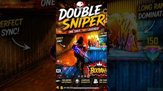 😱 DOUBLE SNIPER HEADSHOT 🔥 ONE SHOT ONE KILL | Free Fire Shorts #freefireworldseries