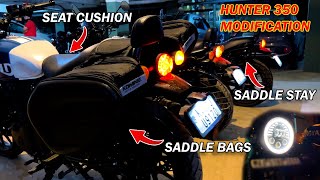 HUNTER 350 TOURING MODIFICATION | Saddle Stay & Bags | Seat Cushion | JC Road Bangalore