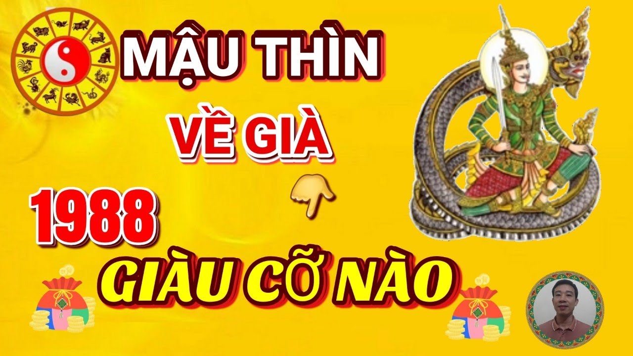☯ Sốc ! Bí Mật Chấn Động về Tử Vi Trọn Đời Tuổi MẬU THÌN 1988- Tiền gánh Còng Lưng, Về Già Cực Giàu
