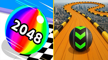 Ball Run 2048 VS Sky Rolling Balls - All Levels Gameplay Android iOS Ep 3