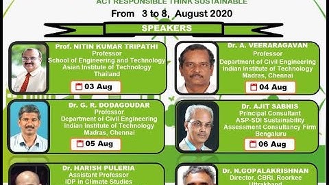 FDP Day 3:"Energy Geostructures & Sustainable Geotechnical Engineering Practice"by Dr.G R DODAGOUDAR
