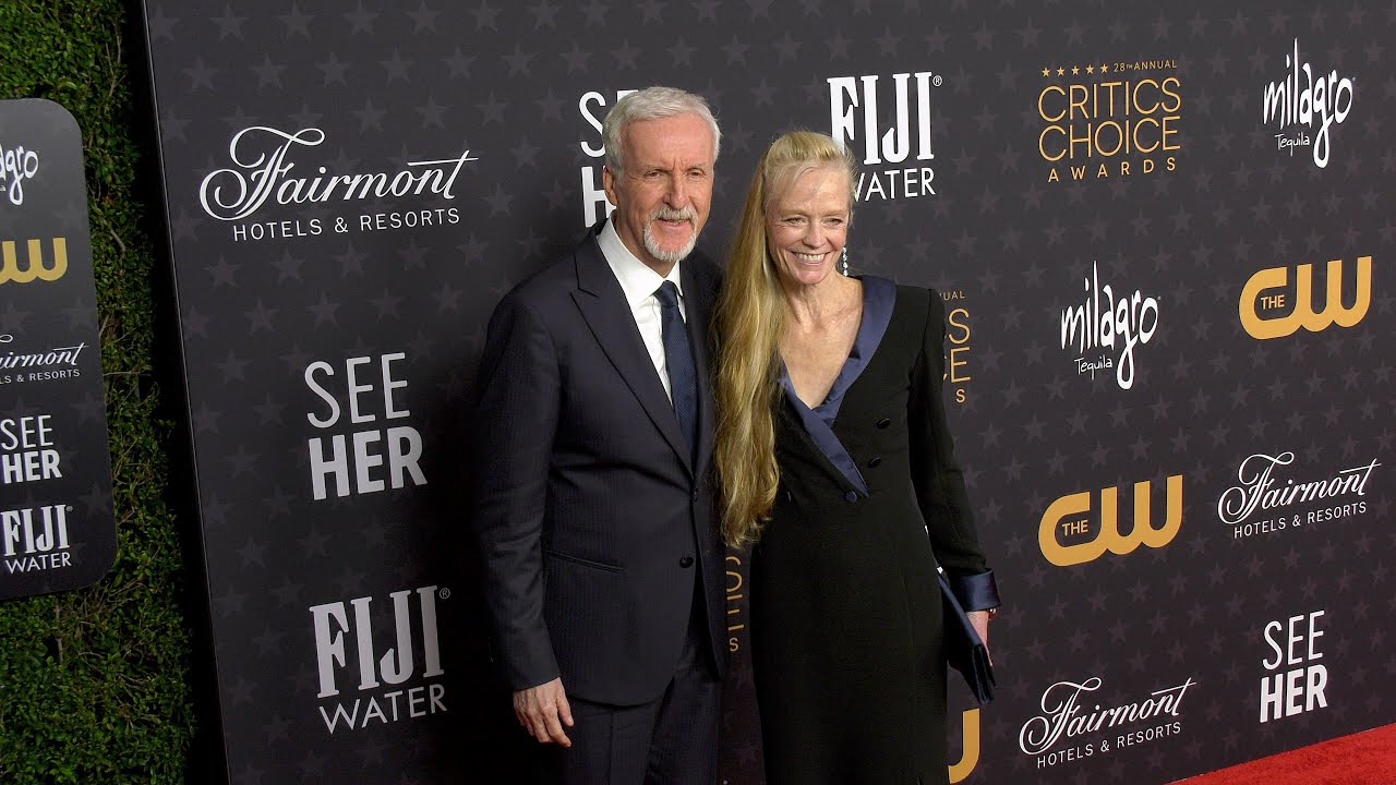 James Cameron and Suzy Amis 2023 Critics Choice Awards Red Carpet Arrivals