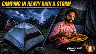 Solo Camping in Heavy Rain &amp; Storm | Himachal Pradesh