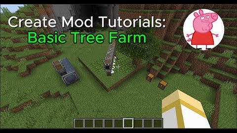 Create Mod Tutorials: Basic Tree Farm #minecraft #createmod #autofarm