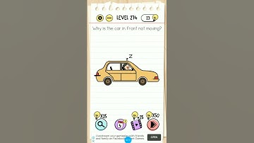 braintest level 274||why is the car in front not moving?||tricky puzzle