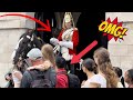 Guard tells tourist to ‘Get Off The Reins’ and points his sword at him!