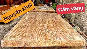 Bộ chiếu ngựa nguyên khối gỗ cẩm vàng | 2m95x1m8x17cm | ĐỒ GỖ TUẤN ANH