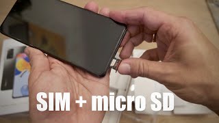 How to insert SIM + micro SD: Xiaomi Redmi Note 11 pro 5g