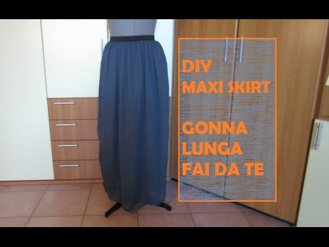 DIY maxi skirt - Fai da te gonna lunga (tutorial)