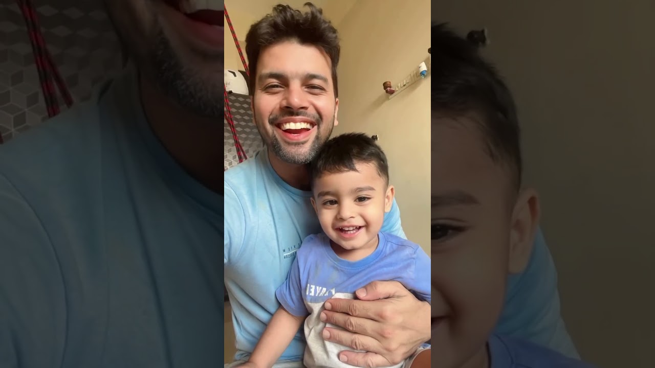 Tharla tar mag “Arjun Subhedar “ actor amit bhanushali with his cute and charming  son Hridhaan