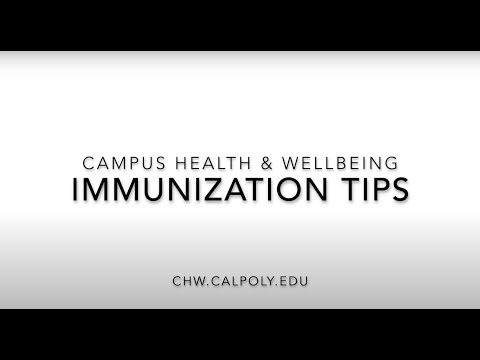 Cal Poly Immunization Tips