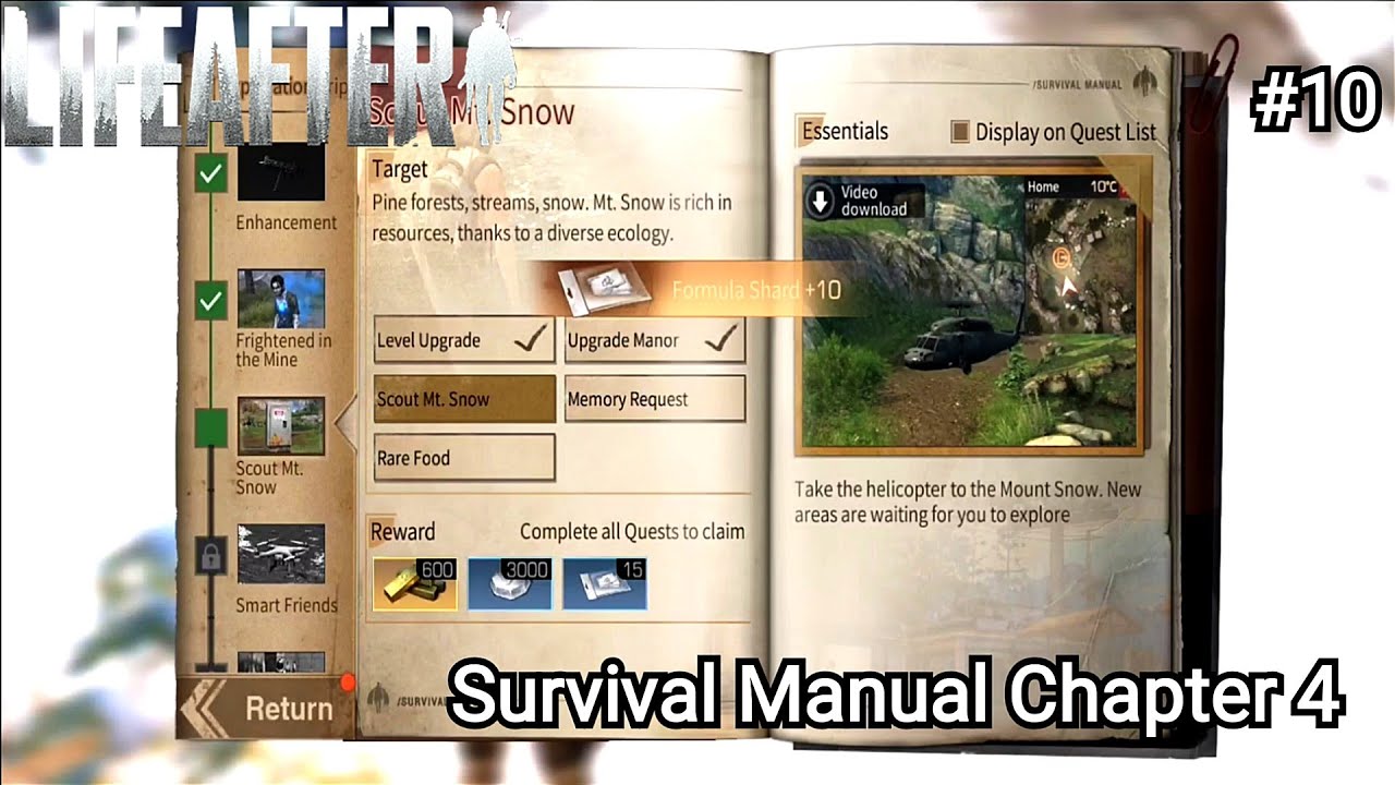 Misi Untuk Tembak Scout Mt. Snow Survival Manual 4 – LifeAfter Revenant Part 10 Malaysia.