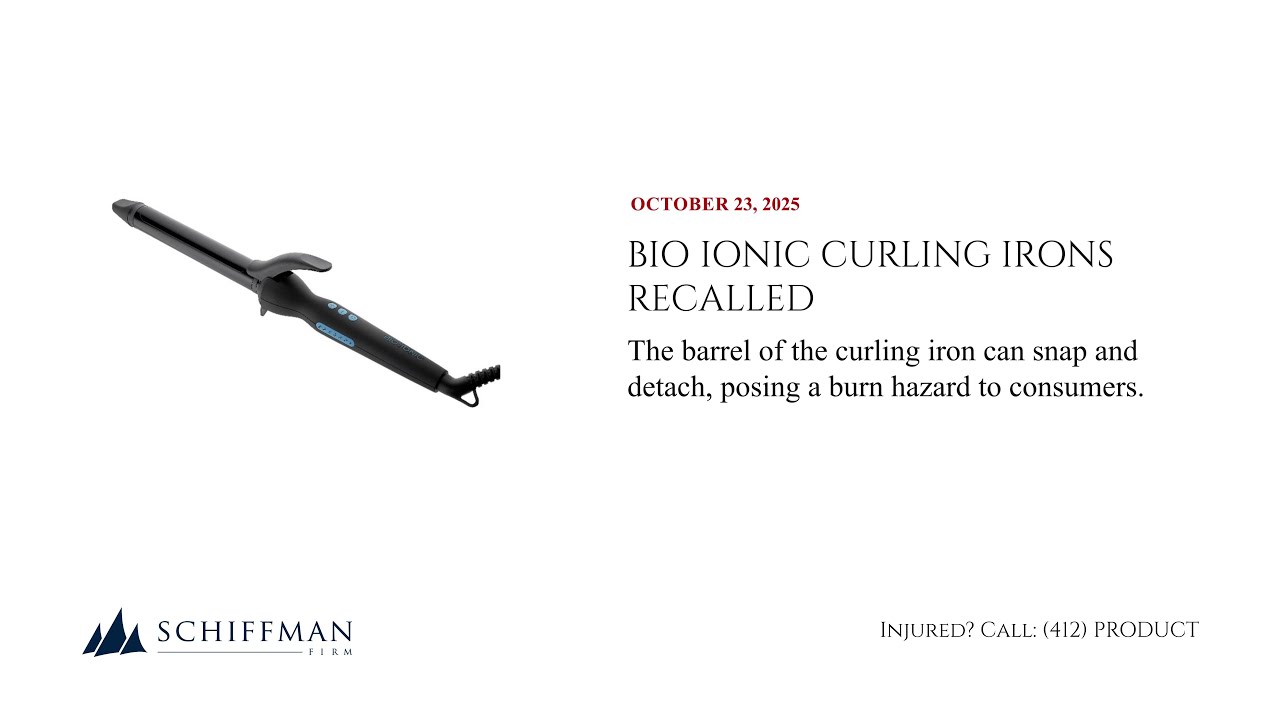 Bio Ionic Curling Irons Recalled