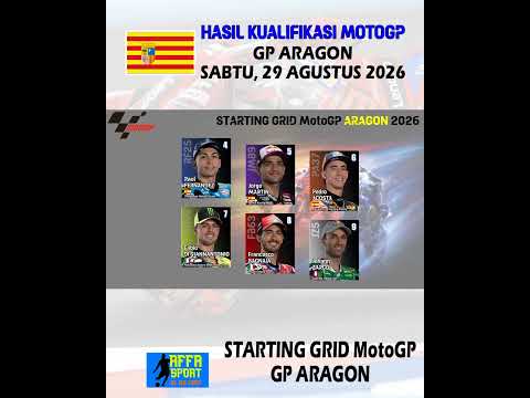Video Hasil Kualifikasi MotoGP GP Aragon 2026: Marco Bezzecchi Pole Position
