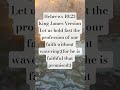 Hebrews 10:23King James Version #bible #bibleverse #faith #defenderofthefaith #promisetoGod #Holdon