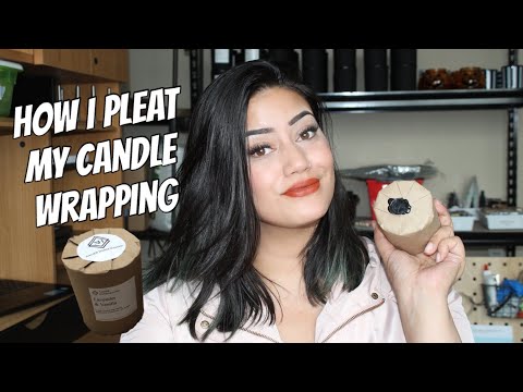 How I Pleat The Wrapping On My Candles | Wrapping Cylinder Gifts